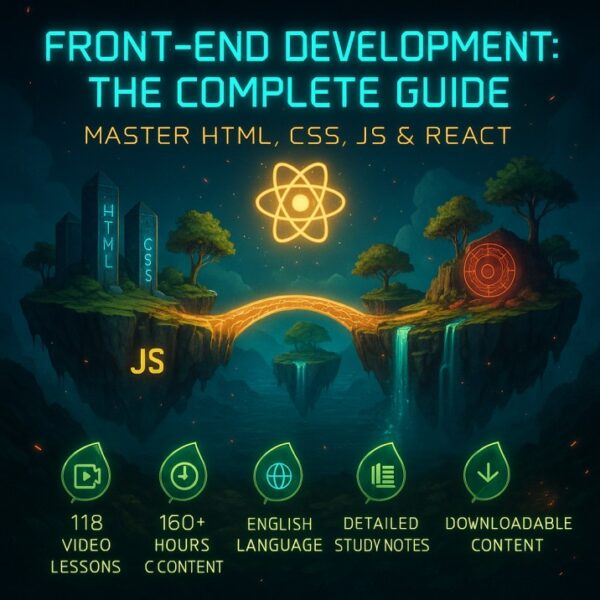 Front End Web Development – Master HTML, CSS, JavaScript & React